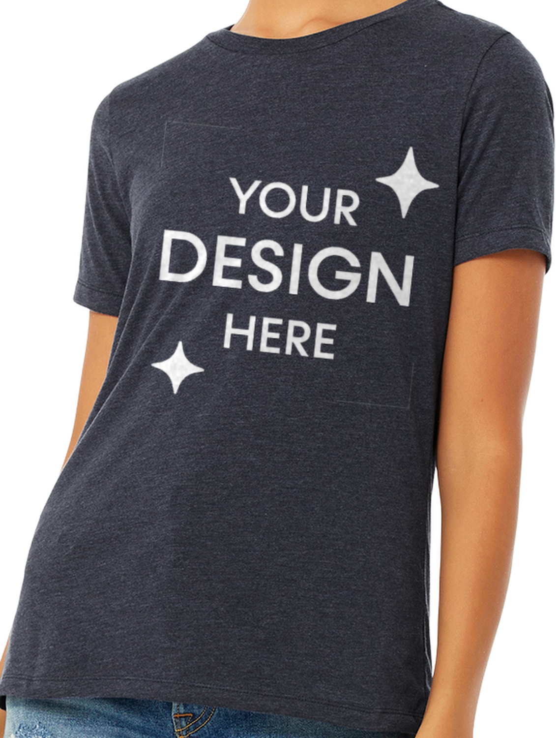 Women's Heathered Relaxed Jersey Short-Sleeve T-Shirt