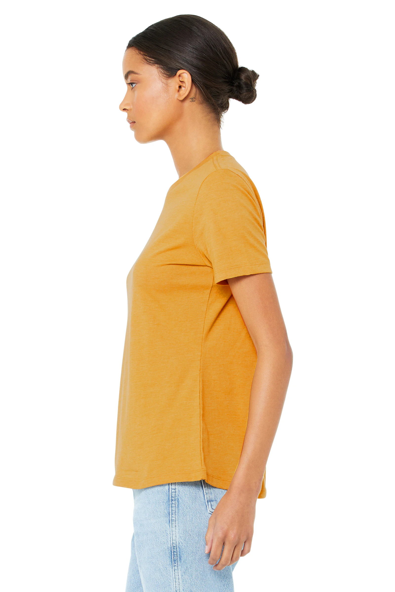 7441 Mustard Letter Printed T-Shirt