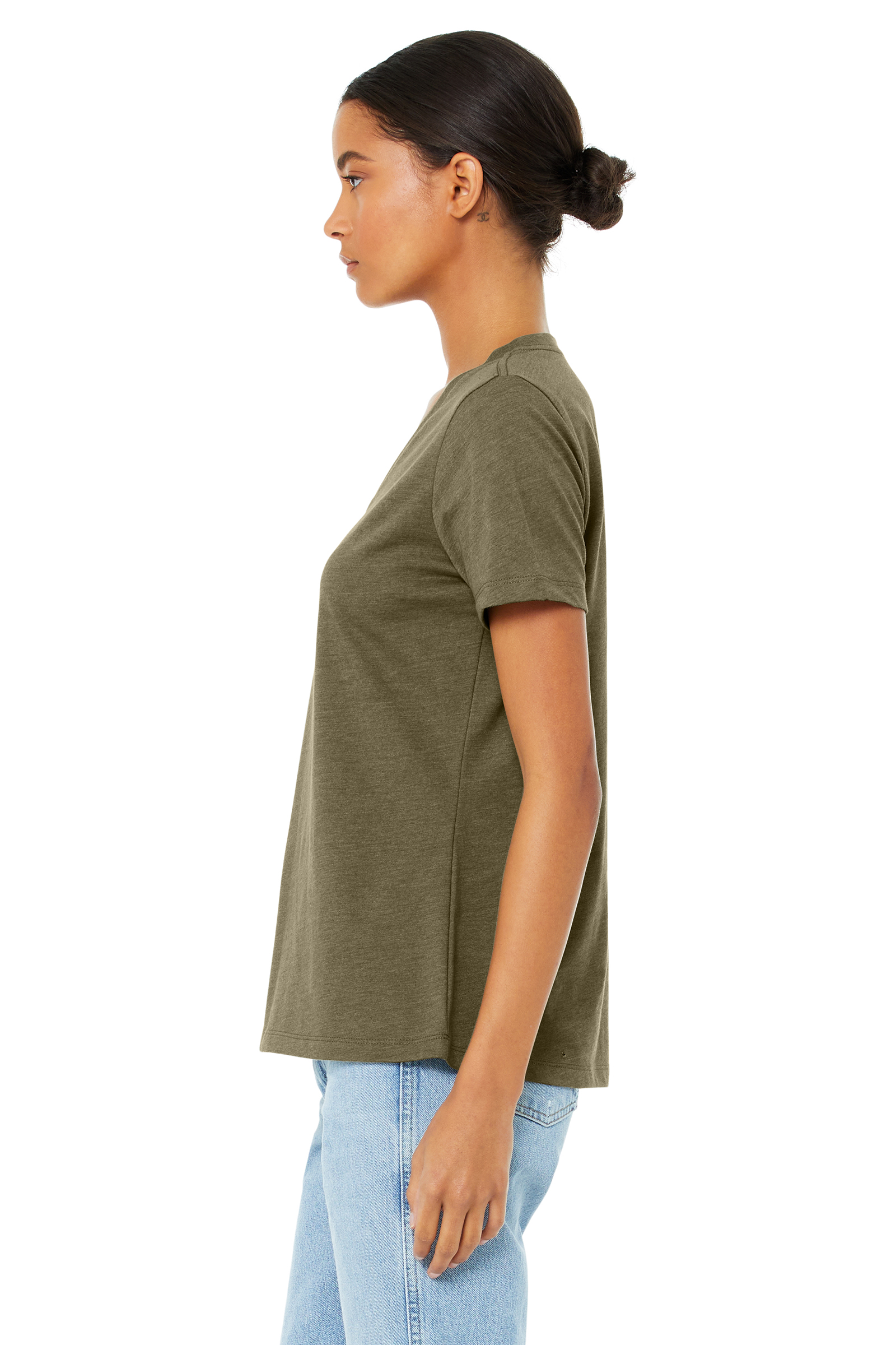 Bella + Canvas 6405CVC Heather Olive