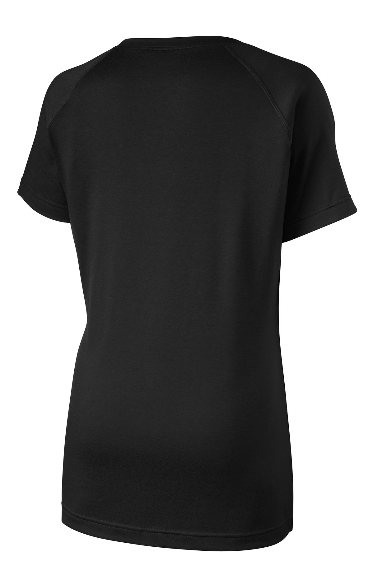 Sport Tek Women's Ultimate Performance V Neck Lst700 Black