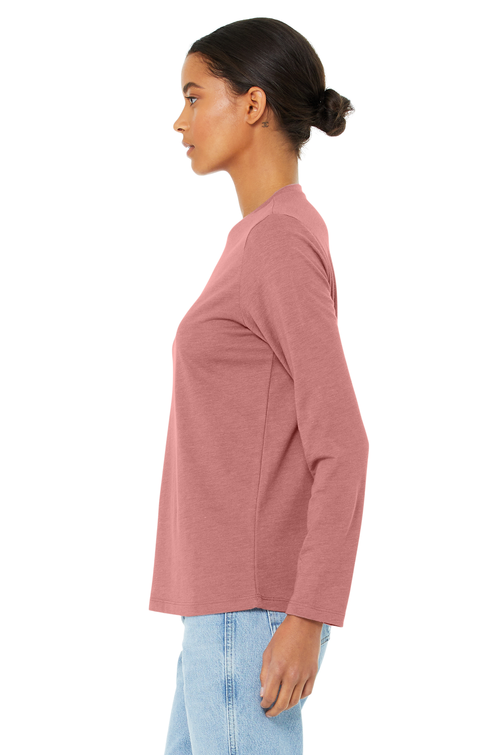 【まとめ買い】 Bella Canvas Women's Jersey Long Sleeve T Shirt B6500 ネームタグ