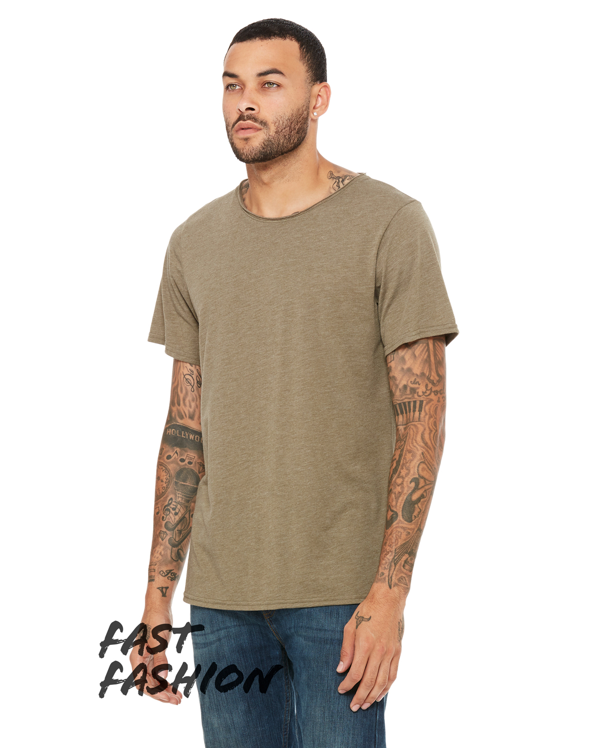 Bella + Canvas 3414C Olive Triblend