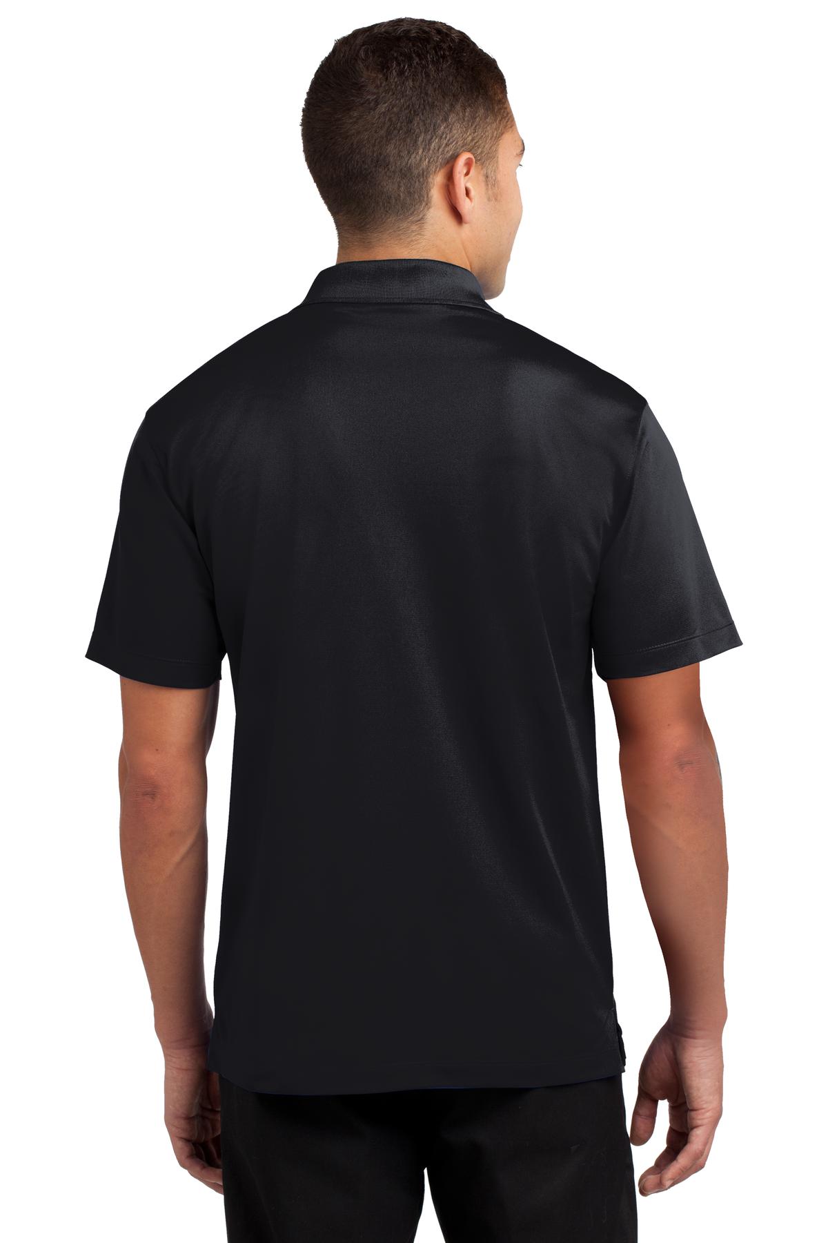 Sport Tek Men's Micropique Sport Wick Polo St650 Black | Jiffy