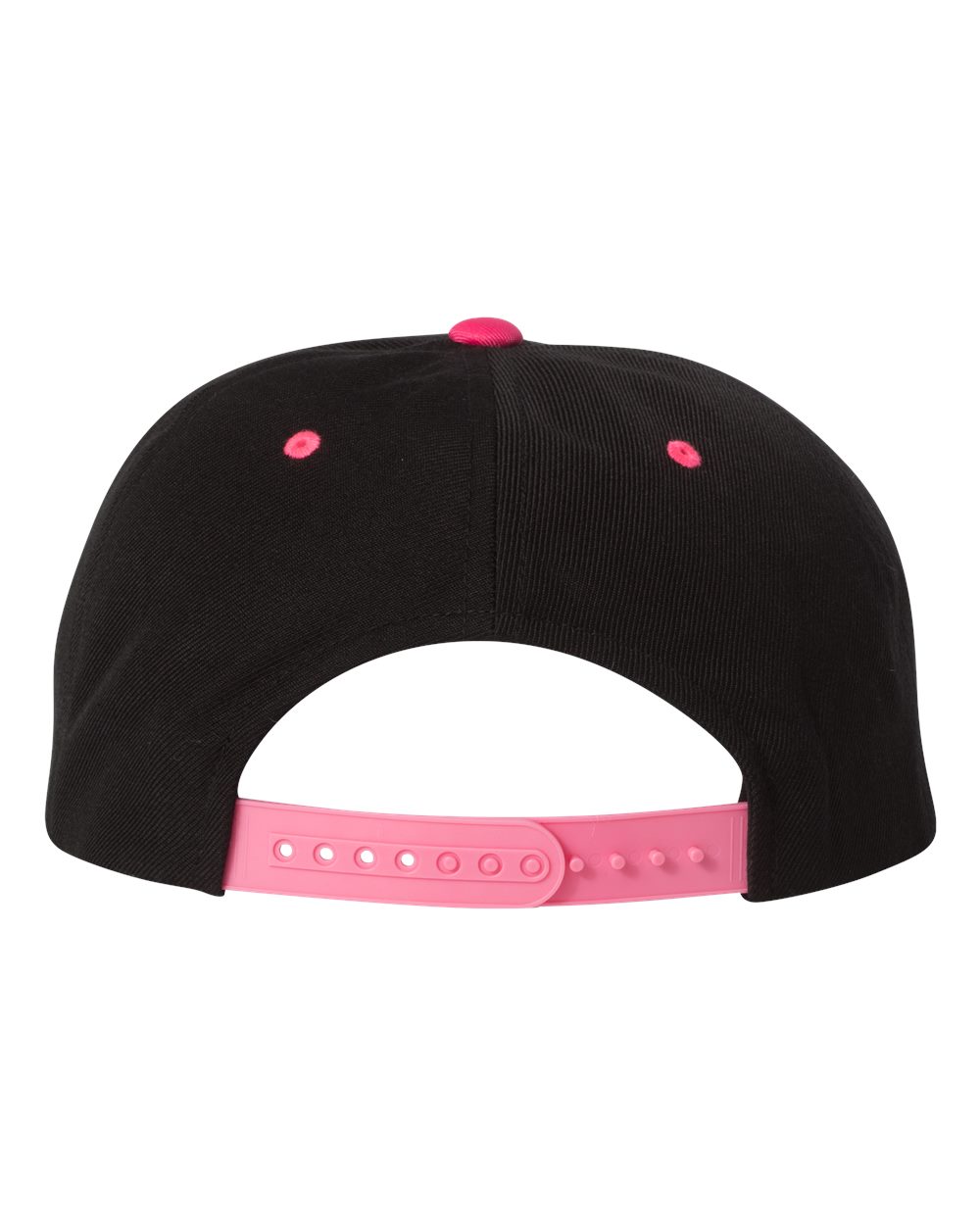 Yupoong 6089 Black / Neon Pink