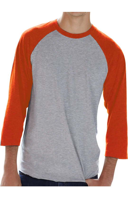 Youth Fine Jersey Long Sleeve T-Shirt - 100% Combed Cotton, Ribbed Cuff, Orange (Medium)