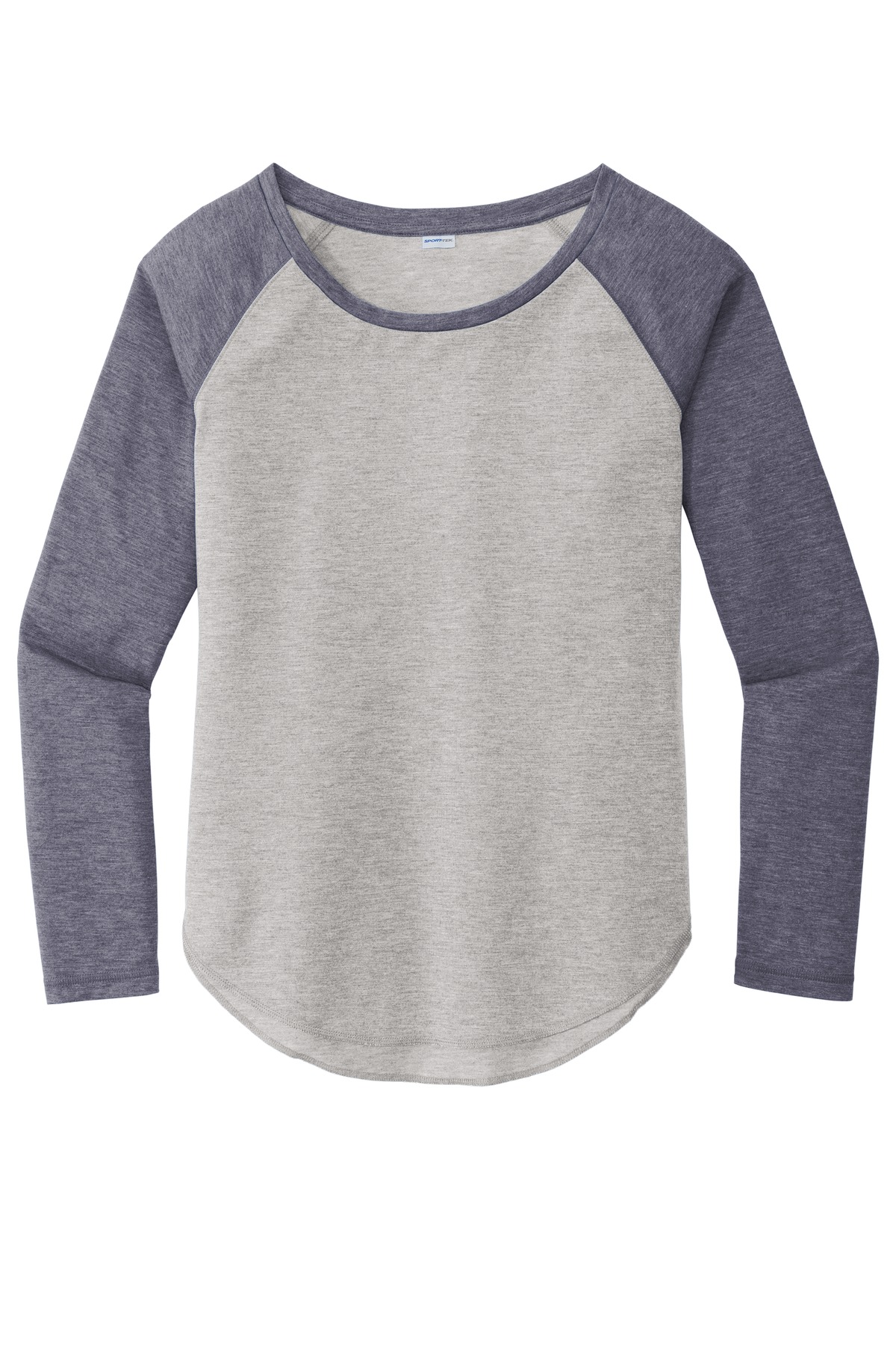 Sport-Tek LST400LS True Navy Heather / Light Gray Heather