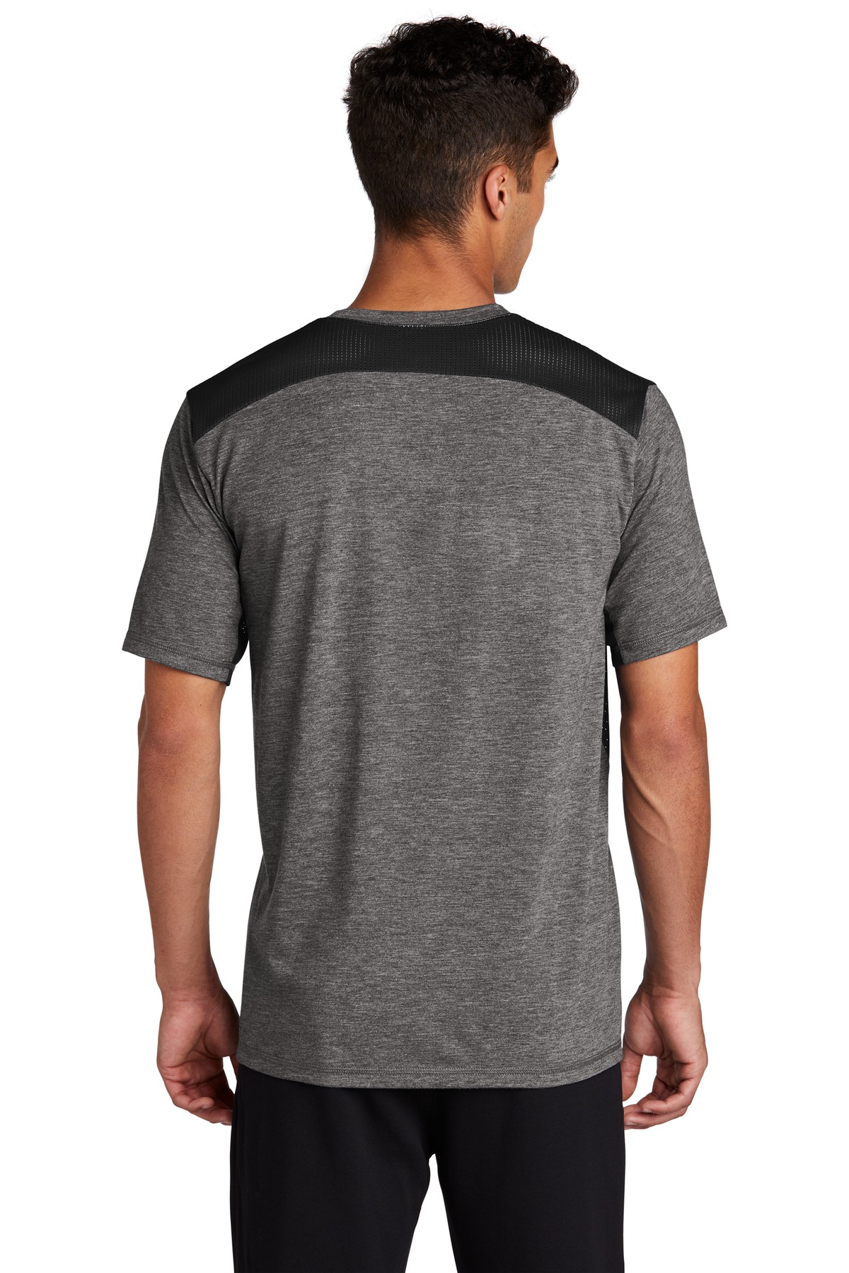 Sport-Tek ST410 Black / Dark Gray Heather