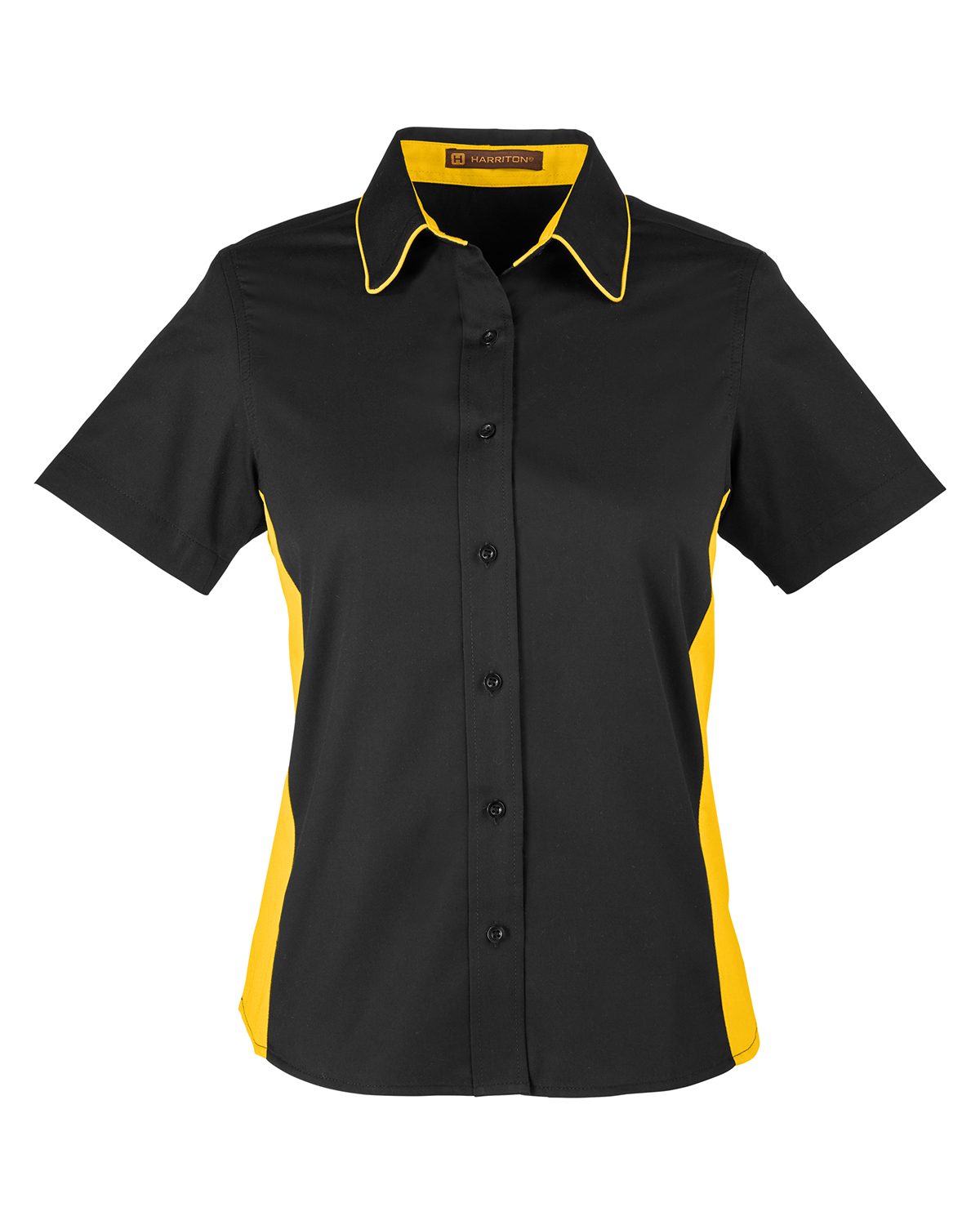Harriton M586W Black / Snry Yllw