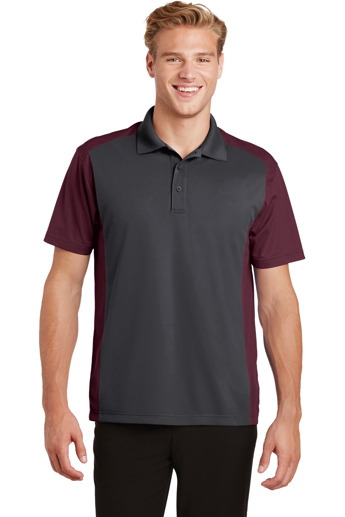 Sport-Tek ST652 Iron Gray / Maroon