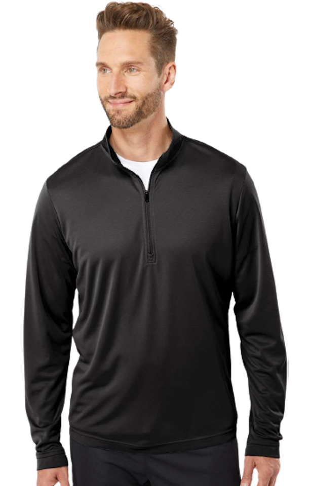 Adidas Lightweight Quarter Zip Pullover A401 Black Jiffy