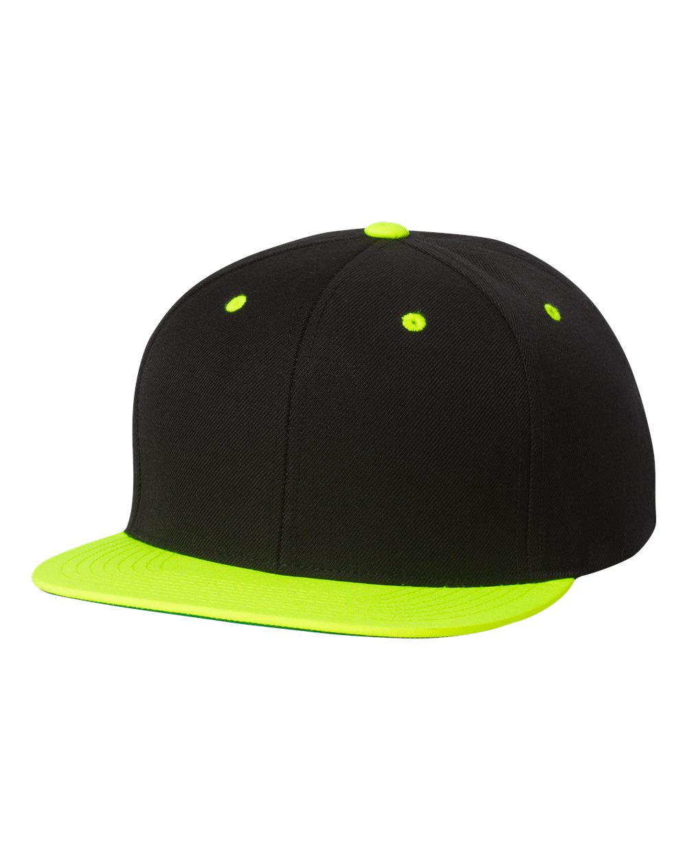 Yupoong 6089 Black / Neon Green
