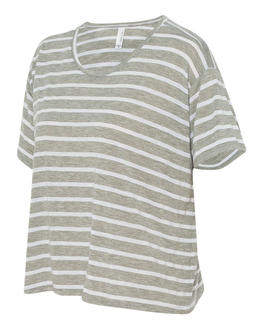Bella + Canvas B8881 Heather Striped Athletic / White