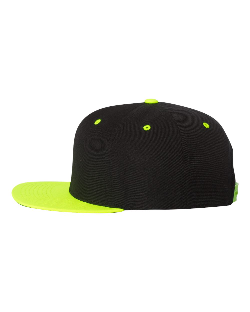 Yupoong 6089 Black / Neon Green