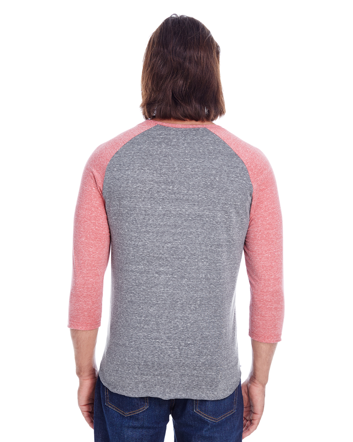 Threadfast Apparel 302G Gray / Red Triblend