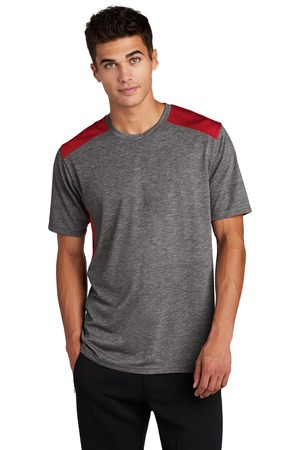 Sport-Tek ST410 True Red / Dark Gray Heather