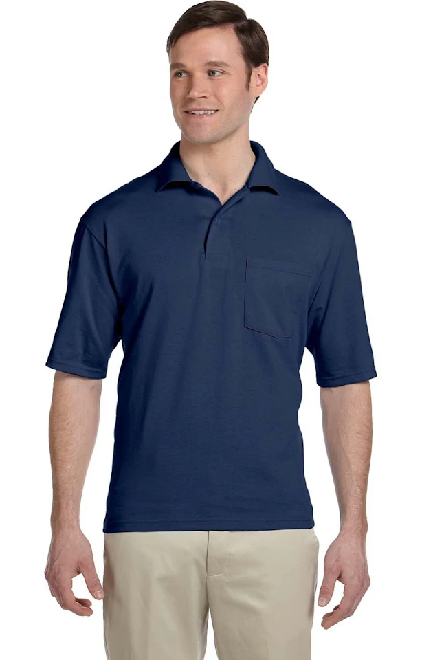 Jerzees Unisex Spot Shield™ Pocket Jersey Polo 436 P J Navy | Jiffy Jerzees Unisex Spot Shield™ Pocket Jersey Polo 436 P J Navy | Jiffy