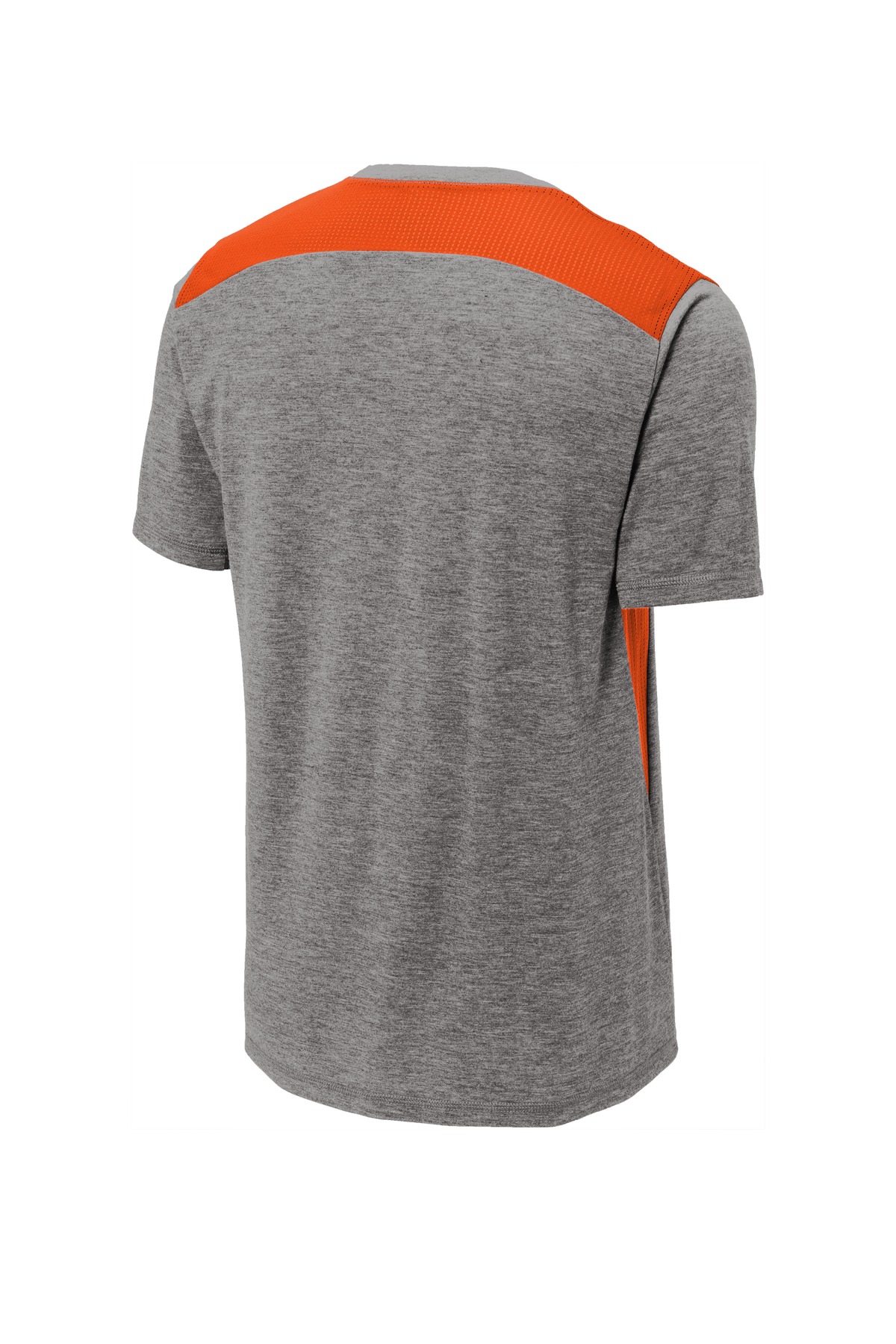 Sport-Tek ST410 Deep Orange / Dark Gray Heather