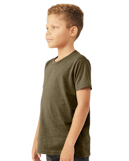 Bella + Canvas 3001YCVC-OLD Heather Olive