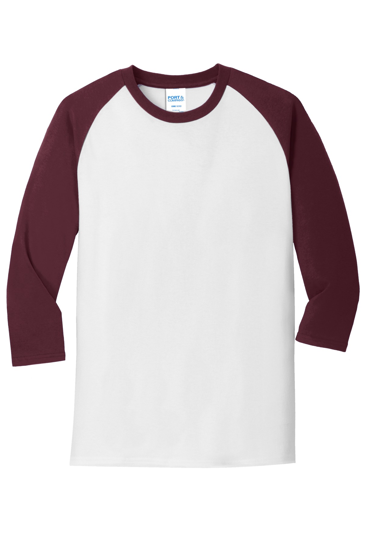 Port & Company PC55RS White / Athletic Maroon