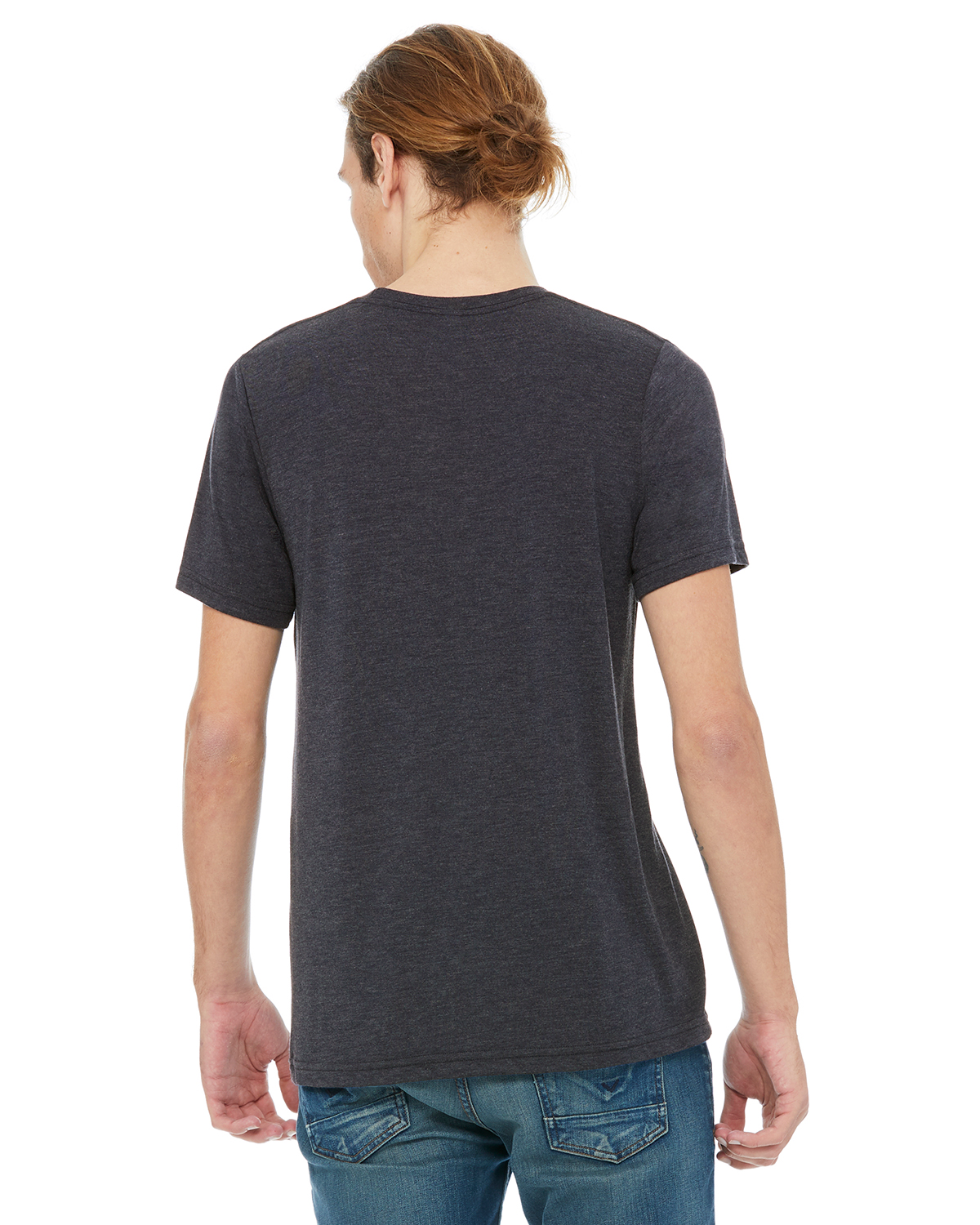 Bella + Canvas 3001CVC Heather Midnight Navy