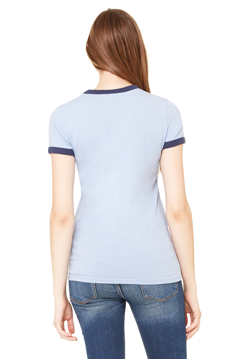 Bella + Canvas B6050 Heather Blue / Navy