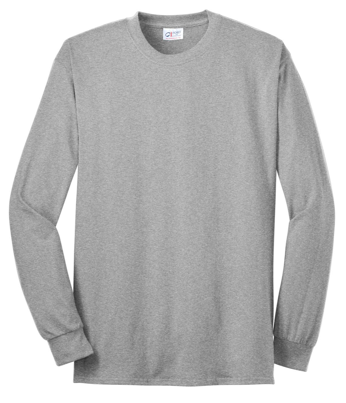 Port & Company USA100LS Athletic Heather