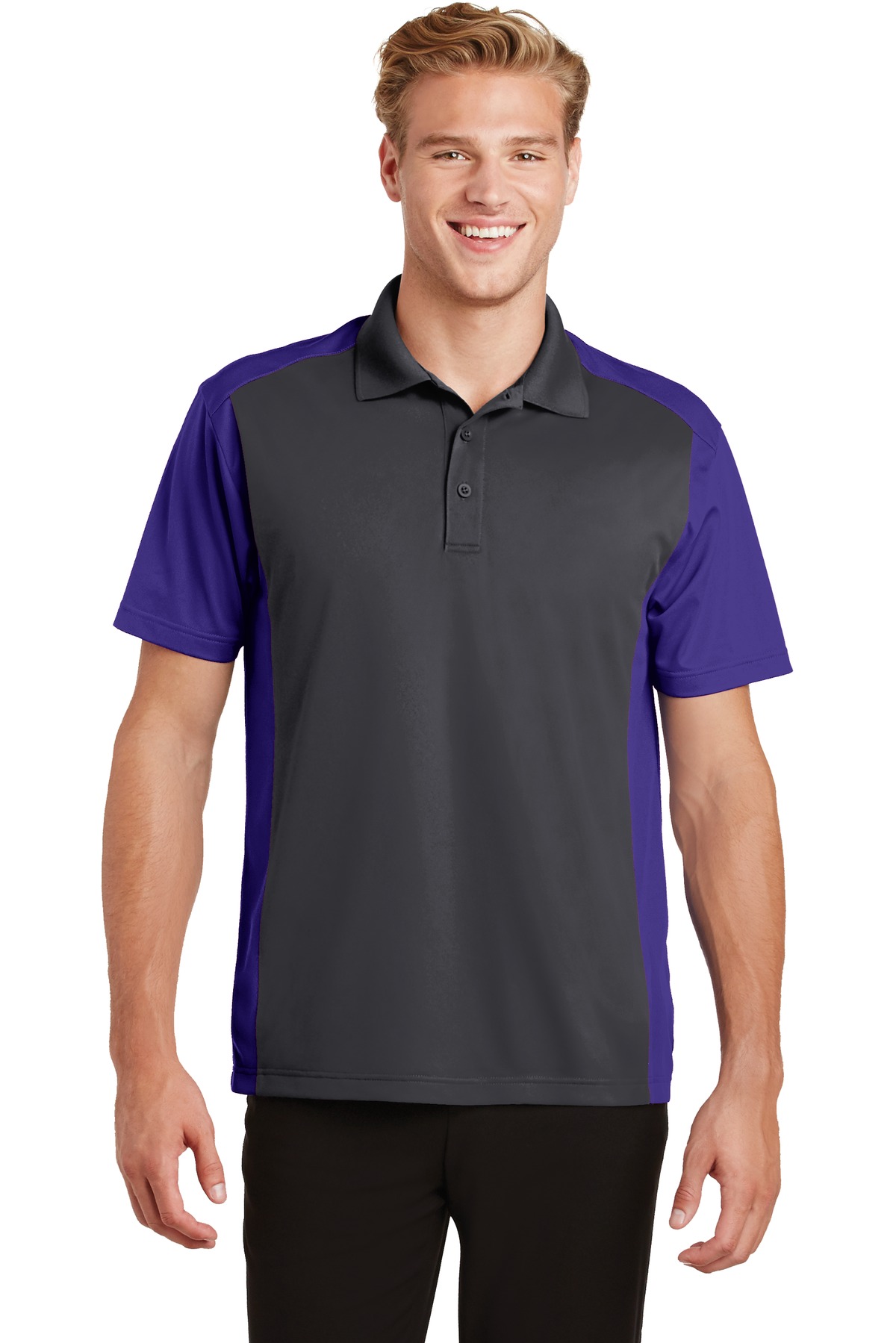 Sport-Tek ST652 Iron Gray / Purple