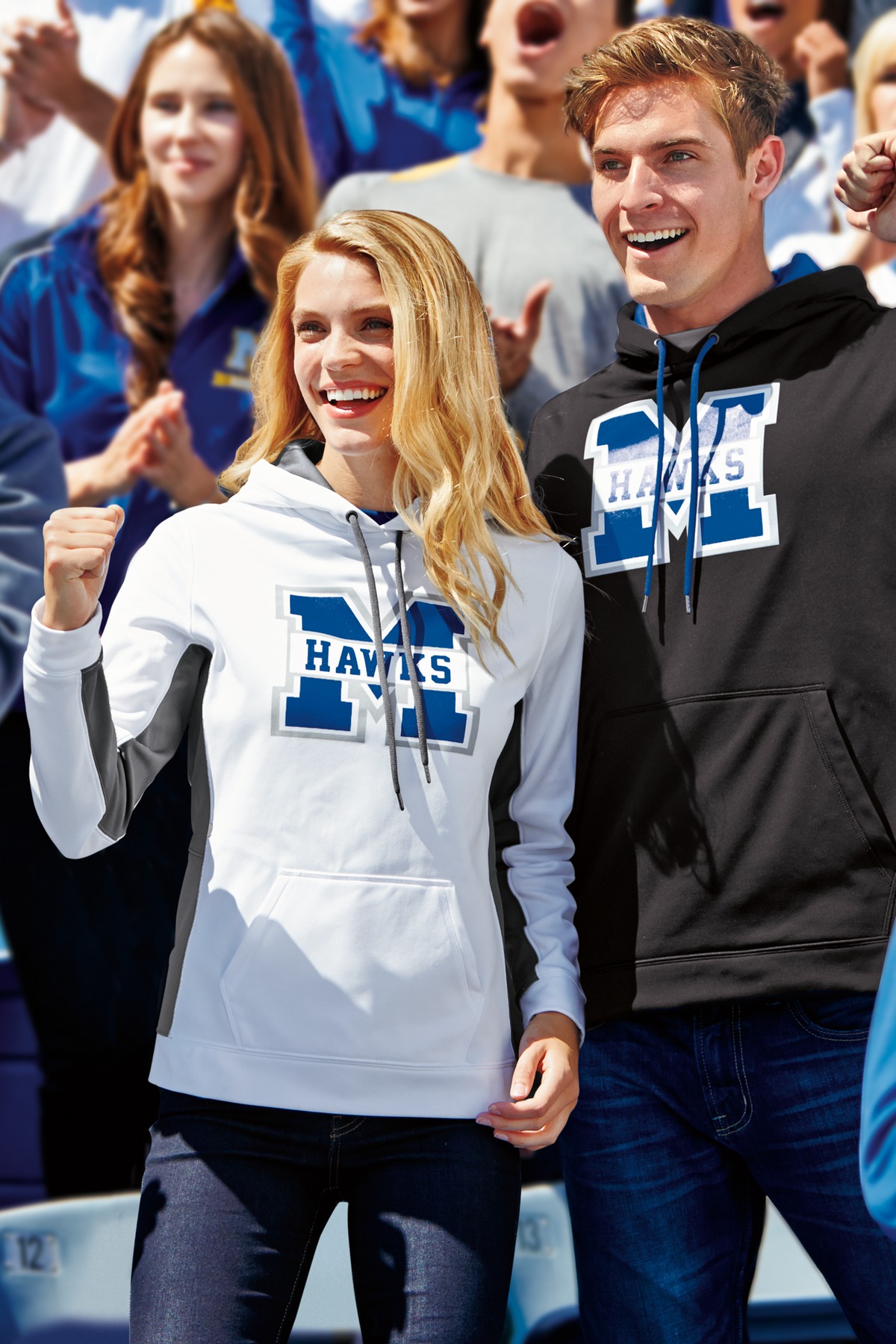 Sport-Tek ST235 Black / Deep Orange