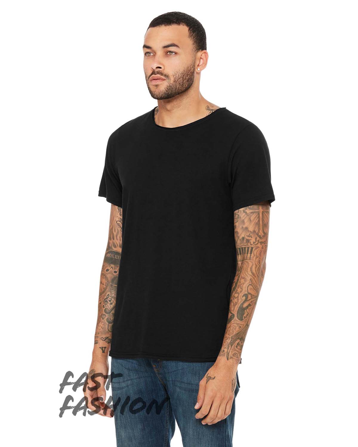 Bella + Canvas 3414C Solid Black Triblend