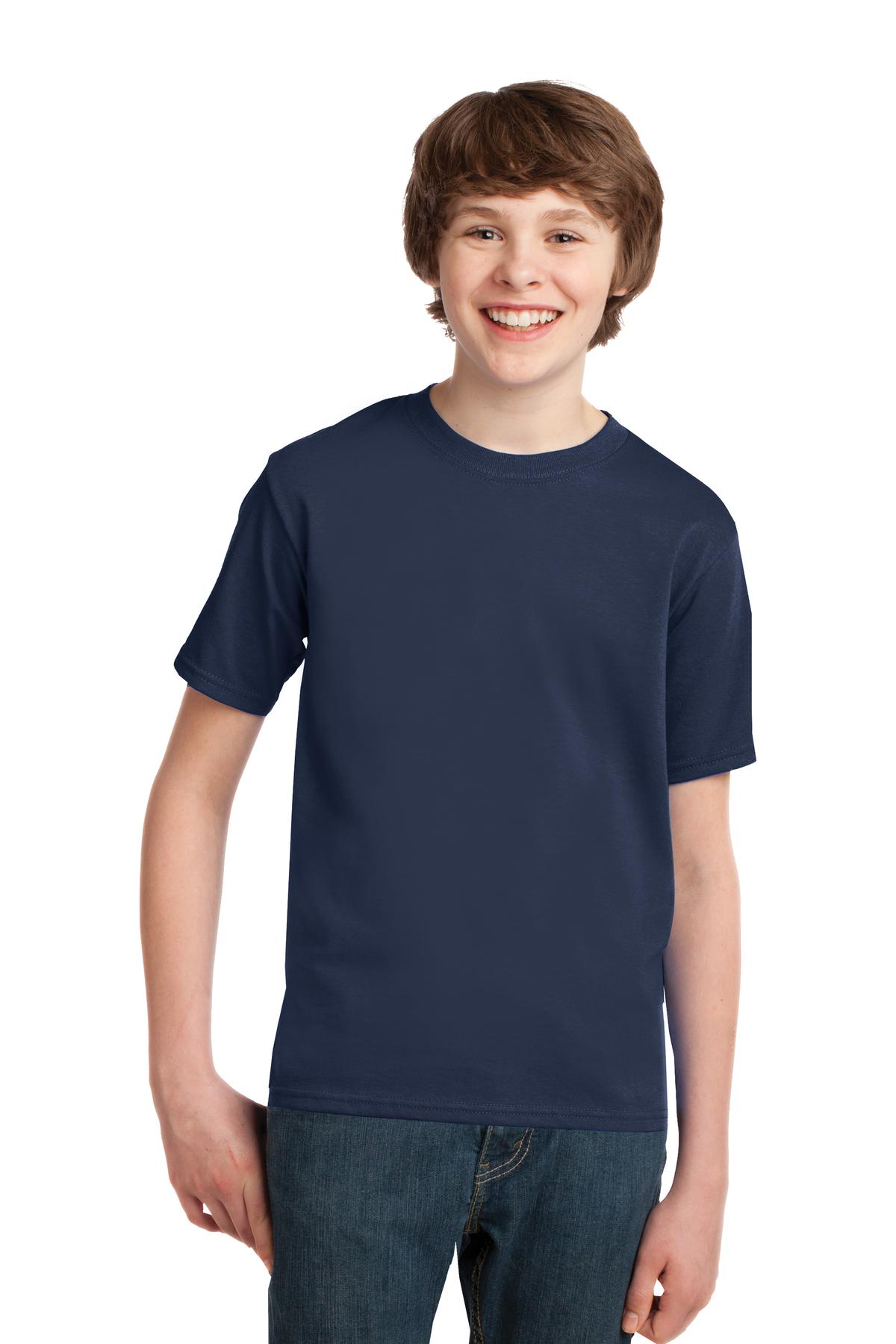 Port & Company Youth Essential Tee Pc61 Y Navy | Jiffy