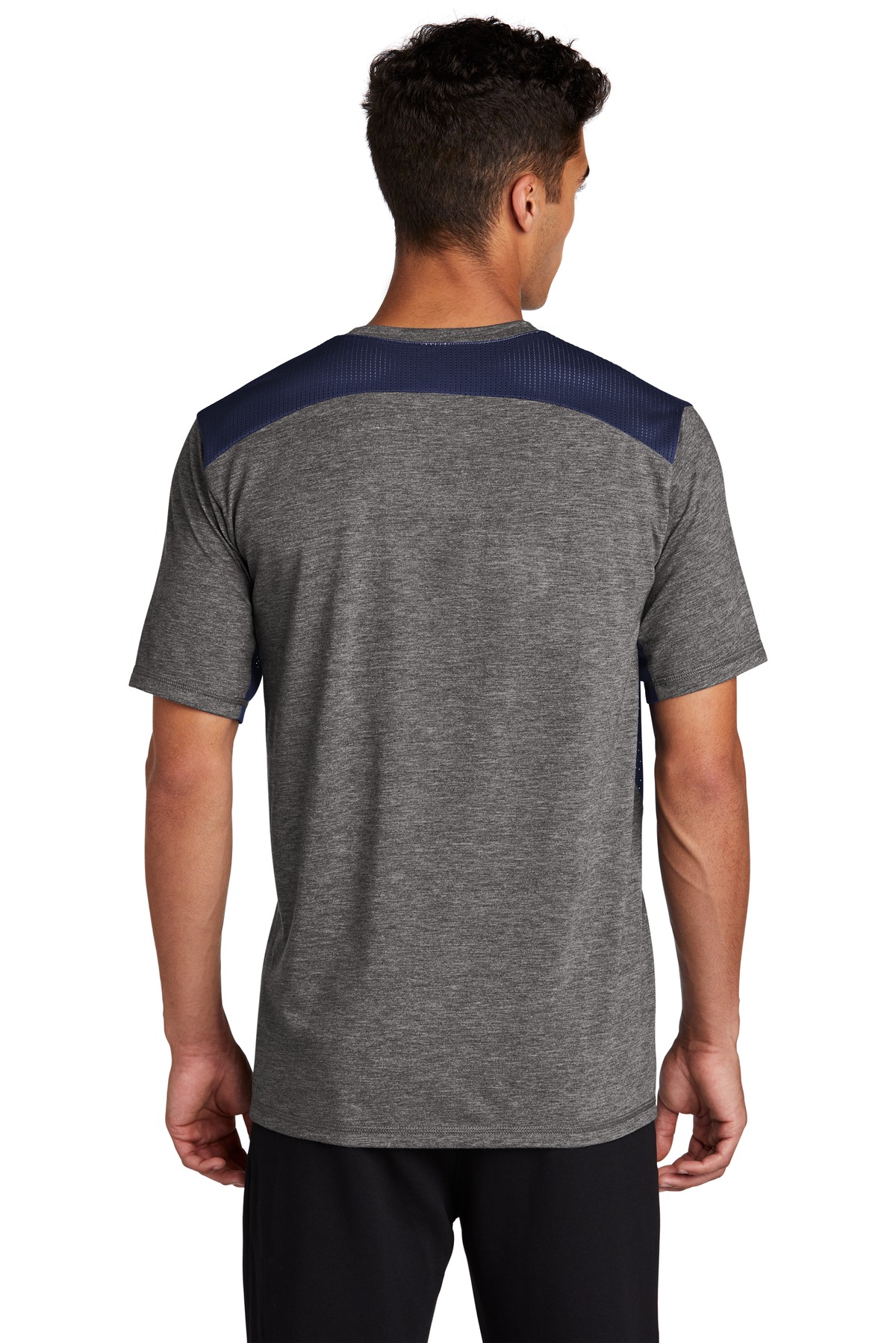 Sport-Tek ST410 True Navy / Dark Gray Heather