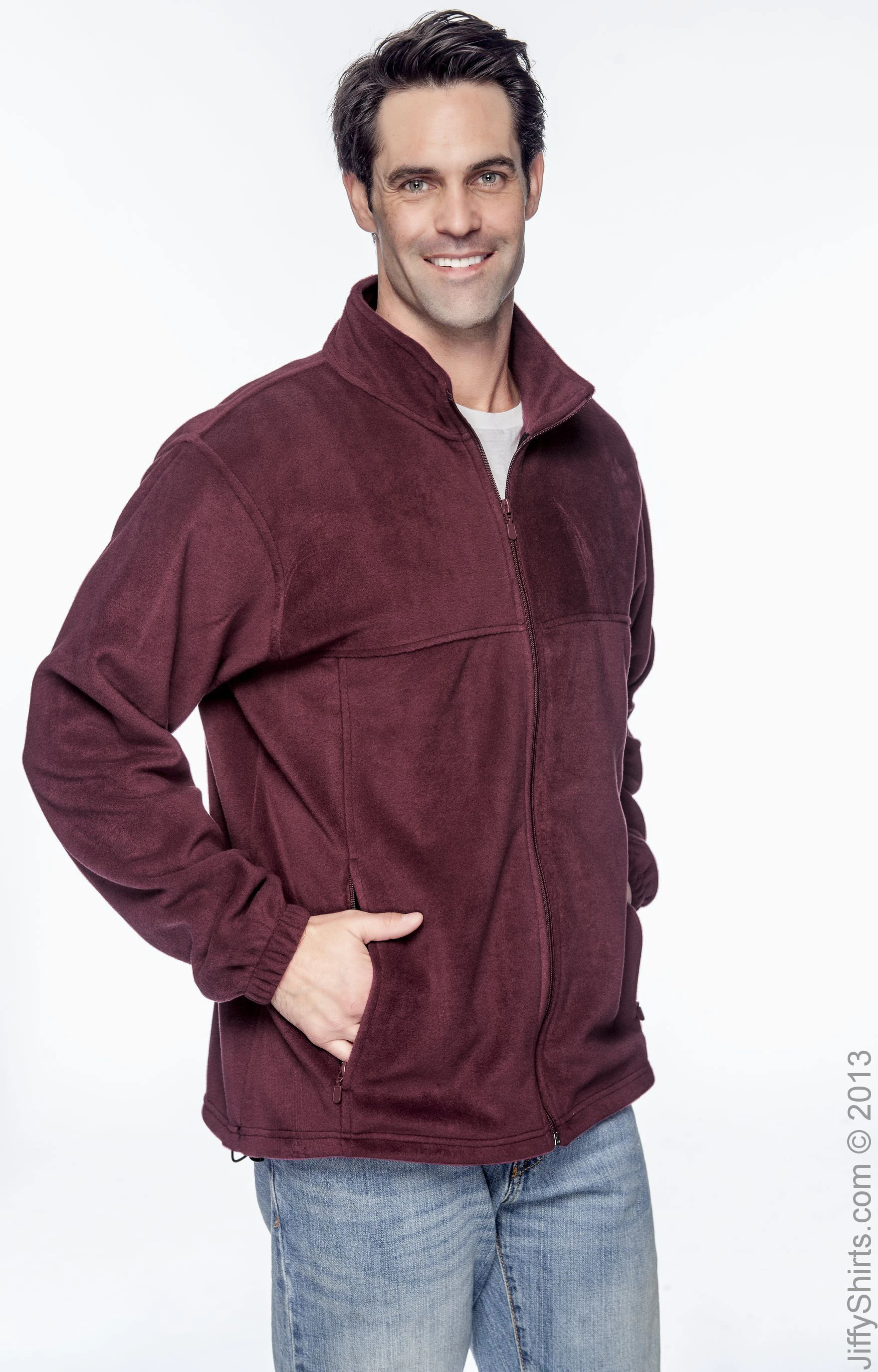 M990 Giacca Uomo In Pile Intero Zip – Full Zip Fleece Jacket, Colore Nero, Taglia M - 3