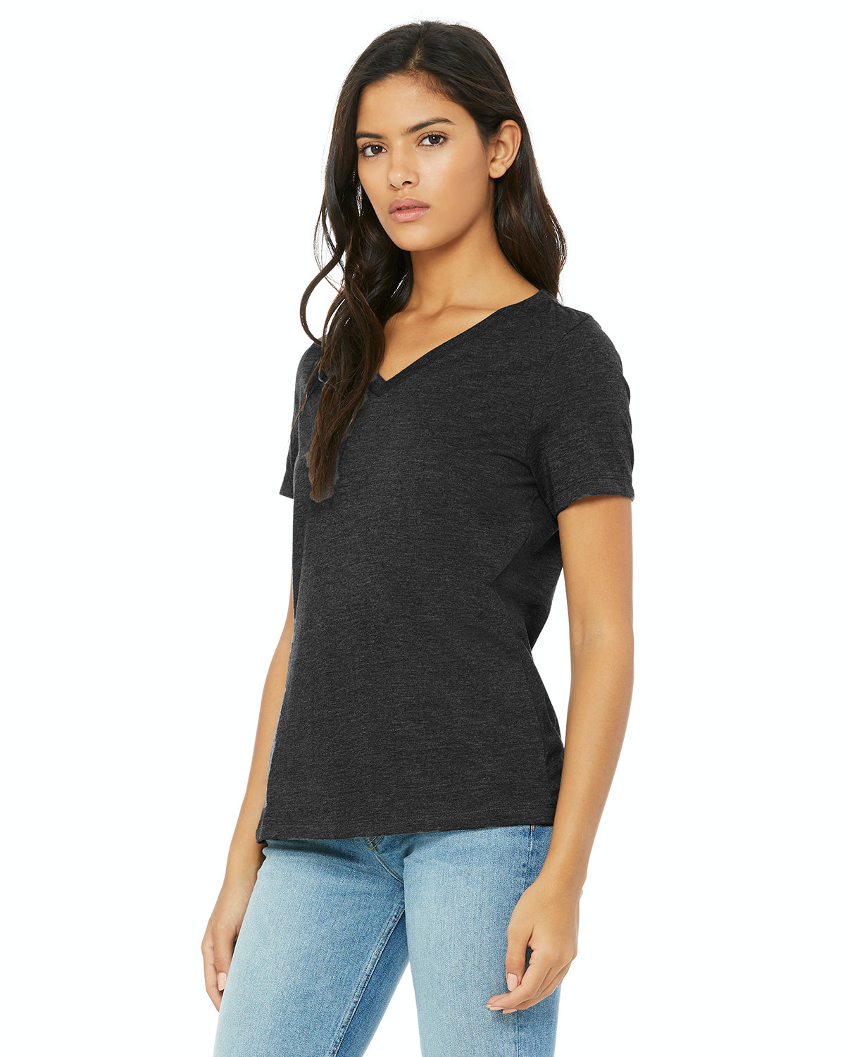 Bella + Canvas 6405CVC Heather Dark Gray