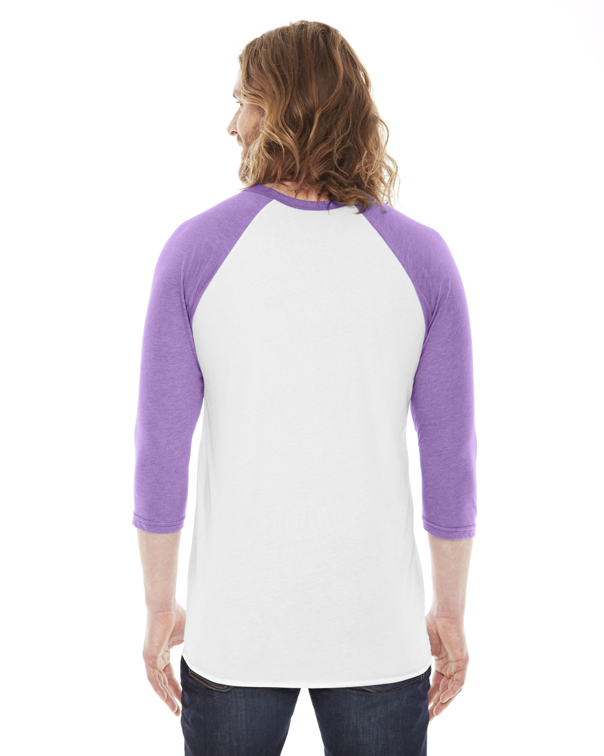 American Apparel BB453W White / Orchid