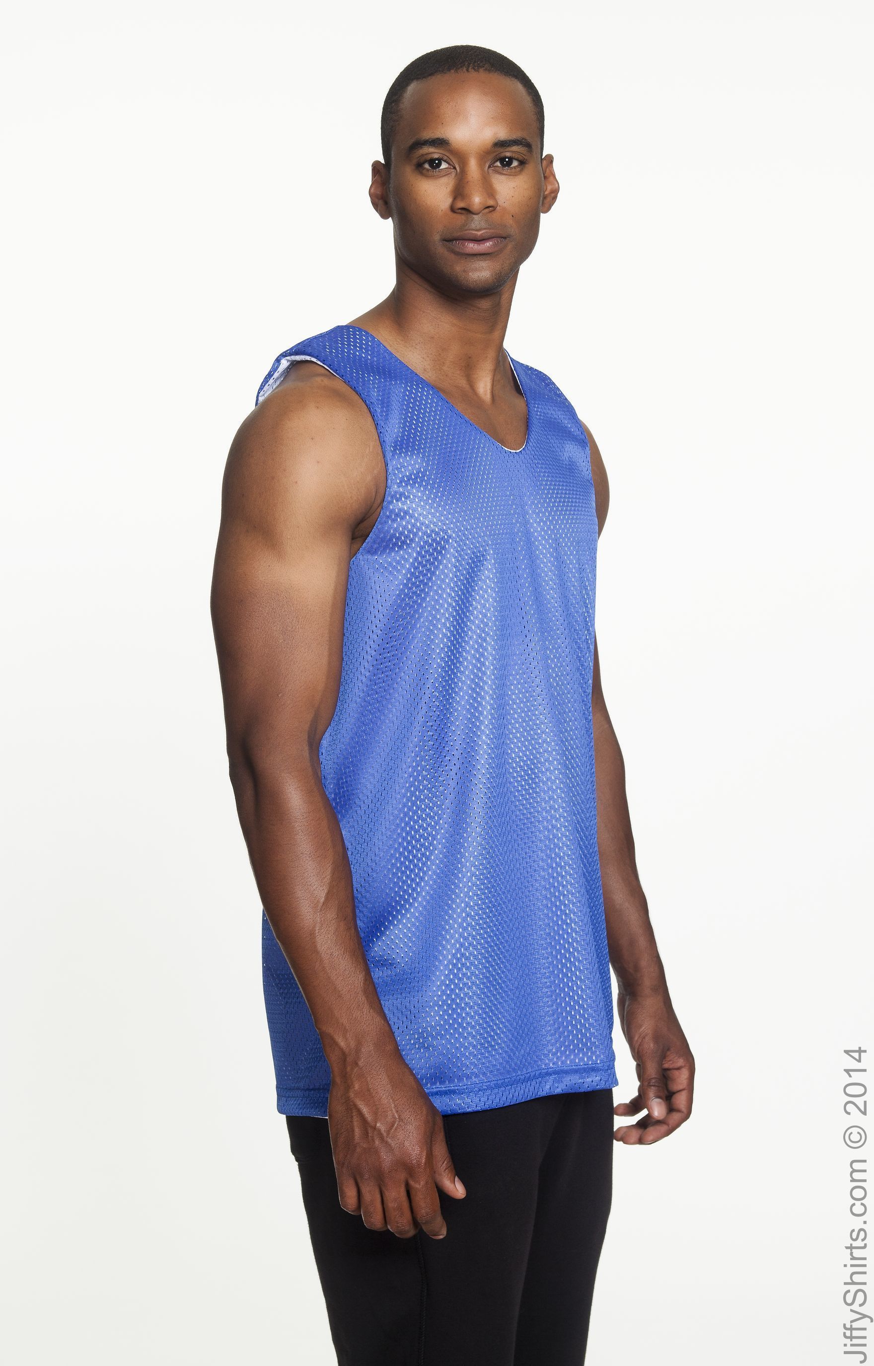 A4 Men's Reversible Mesh Tank Nf1270 Royal / White | Jiffy