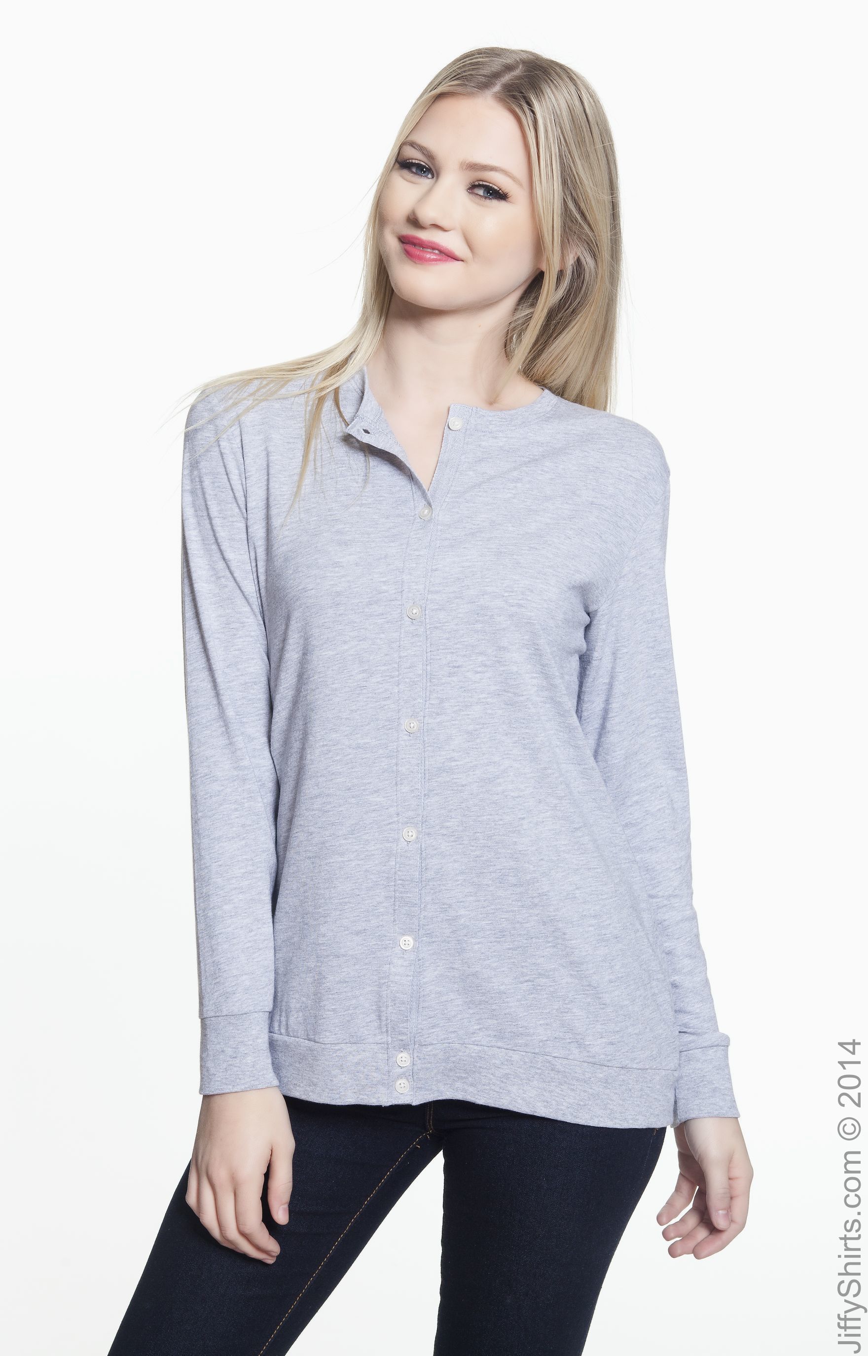 Devon & Jones DP181W Heather Gray