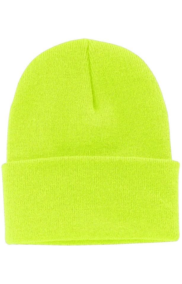 Port Company Knit Cap Cp90 Neon Yellow Jiffy