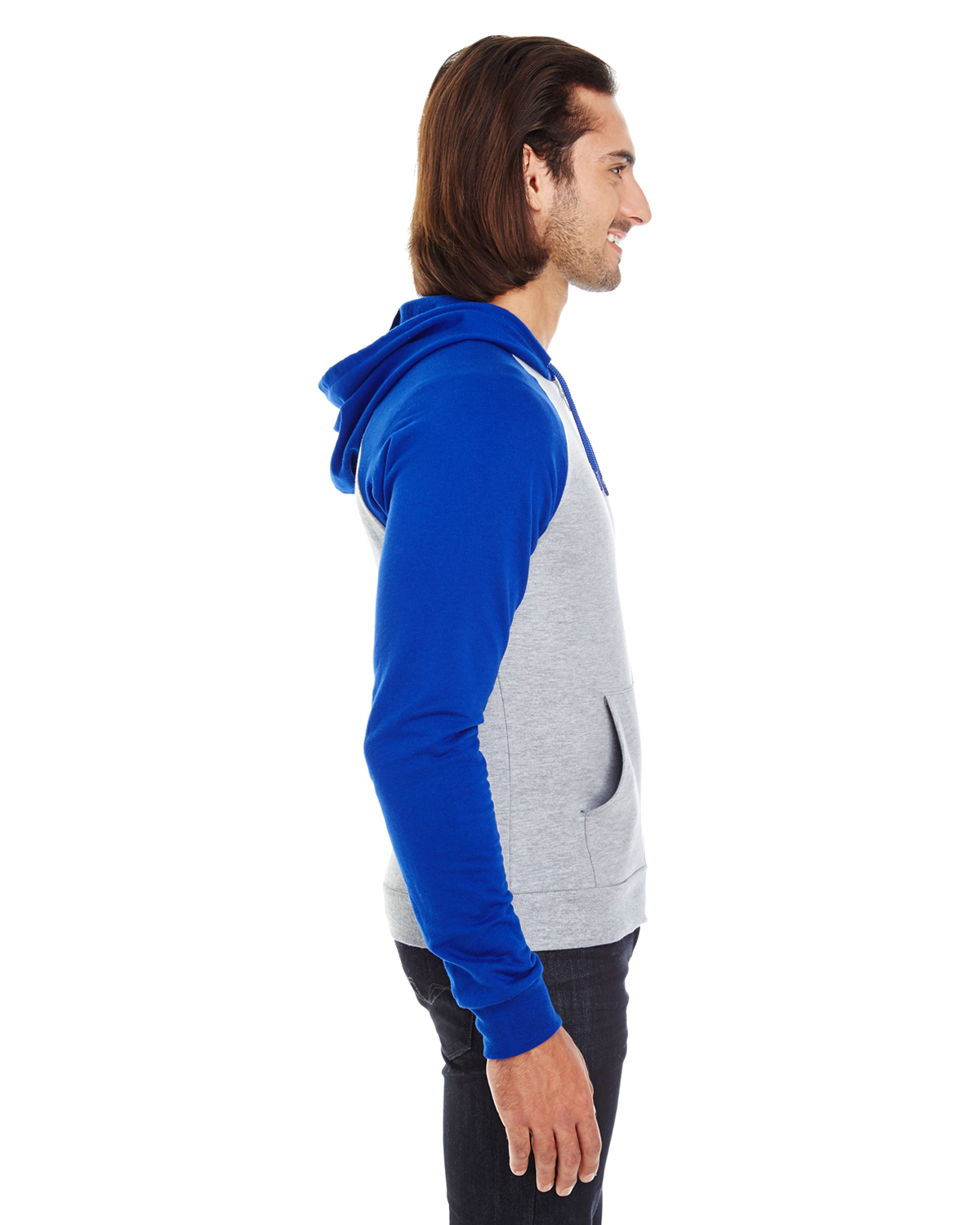 American Apparel 5497W Heather Gray / Lapis