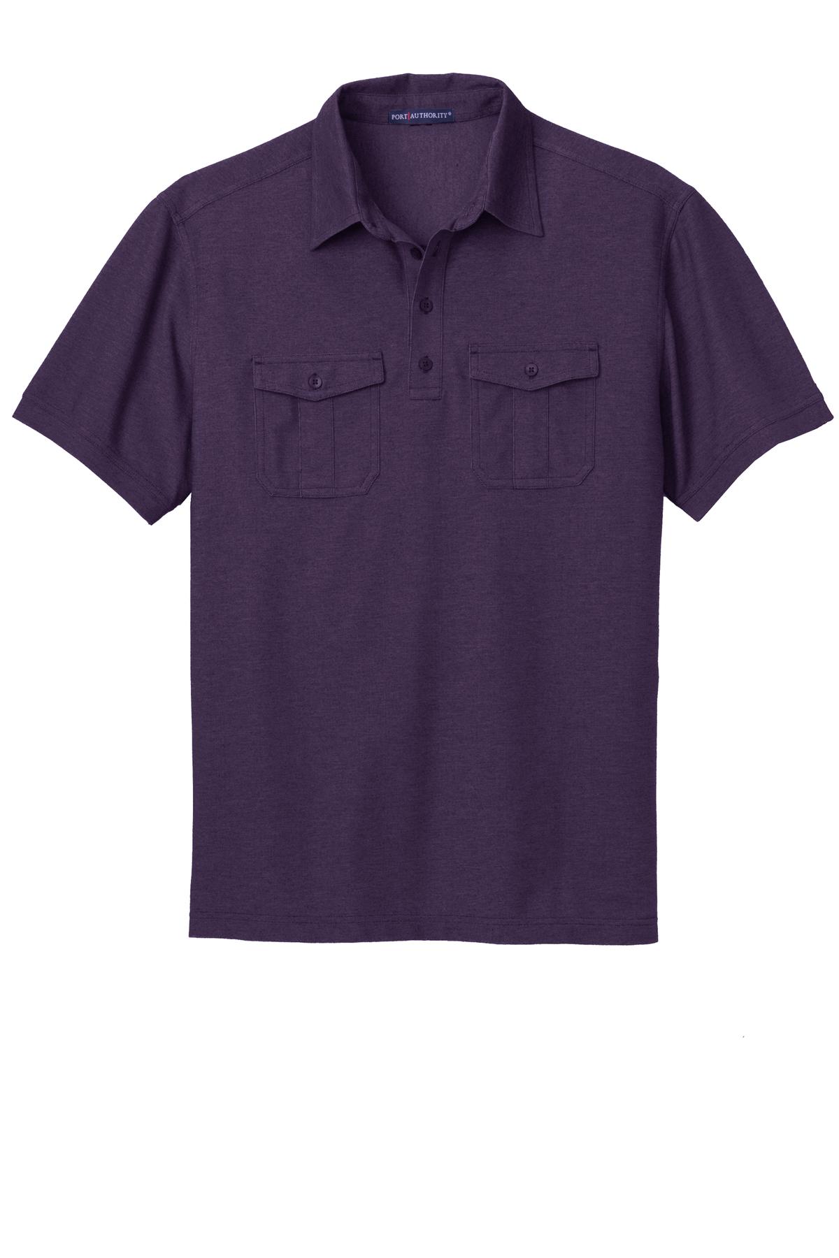Port Authority K557 Purple / Dr Blue Navy