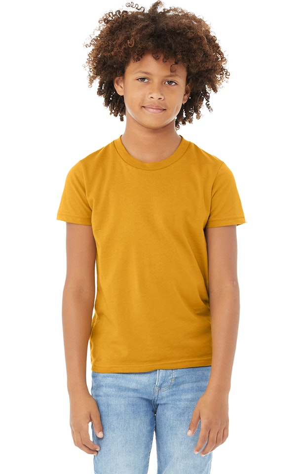 Bella Canvas Youth Jersey T Shirt 3001 Y Mustard Jiffy