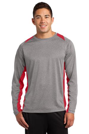 Sport-Tek ST361LS Vintage Heather / True Red