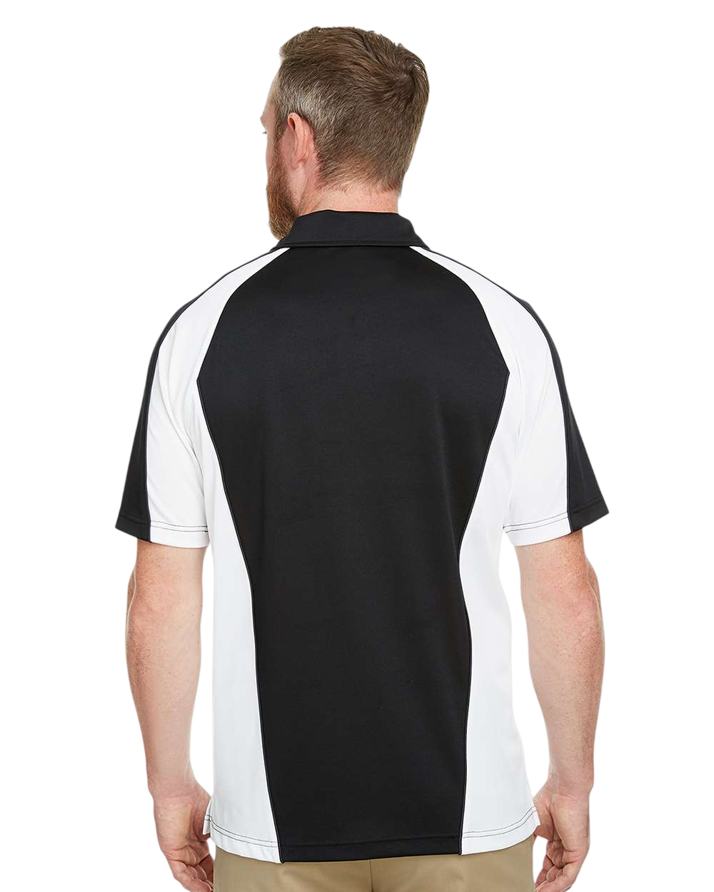 Harriton M385 Black / White / Dark Chrc