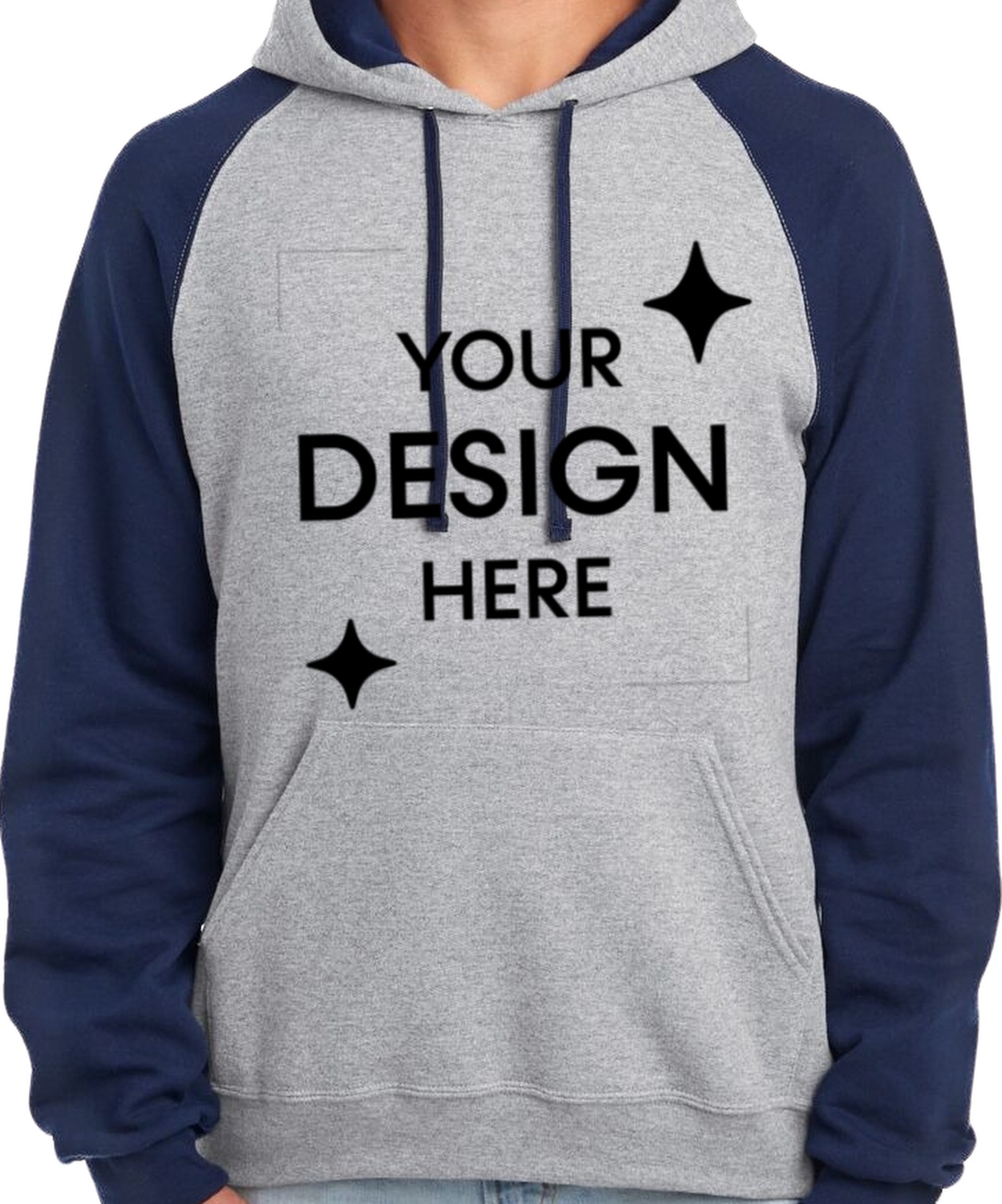 Unisex NuBlend® Colorblock Raglan Pullover Hoodie