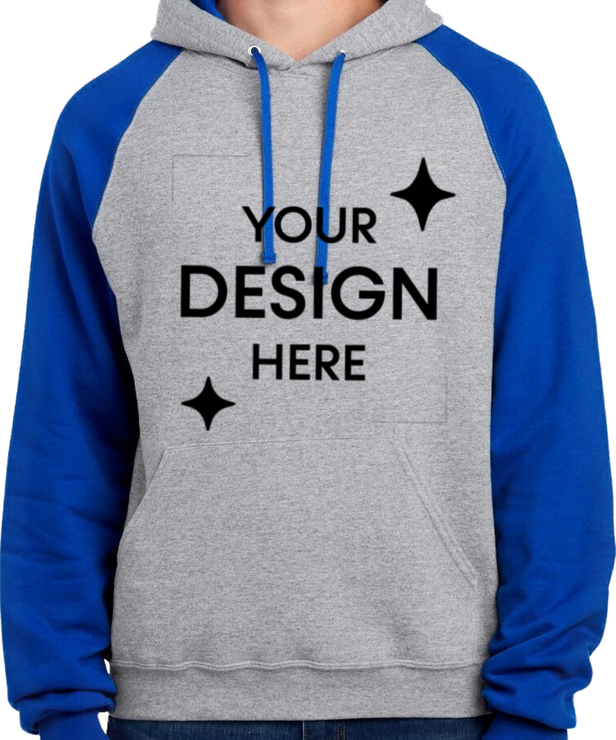 Unisex NuBlend® Colorblock Raglan Pullover Hoodie