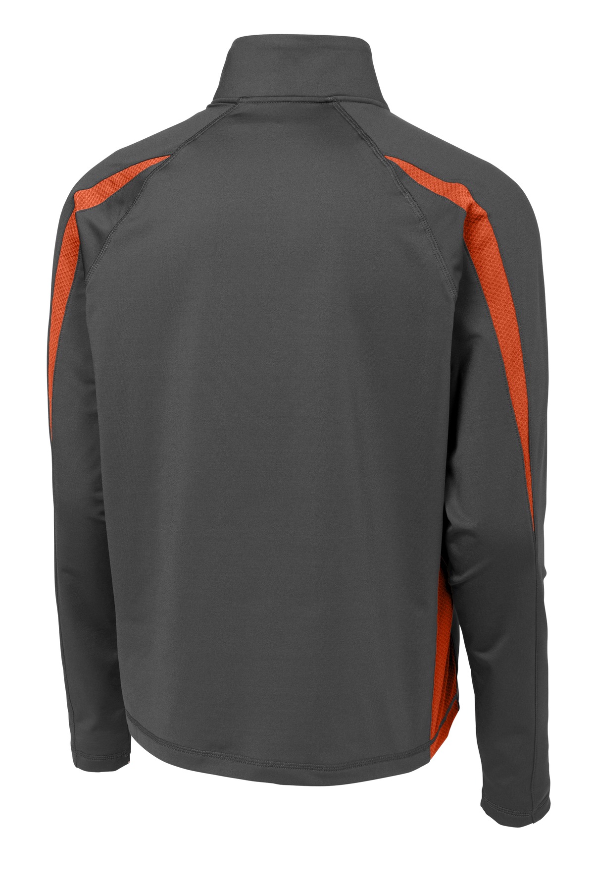 Sport-Tek ST851 Charcoal Gray / Deep Orange