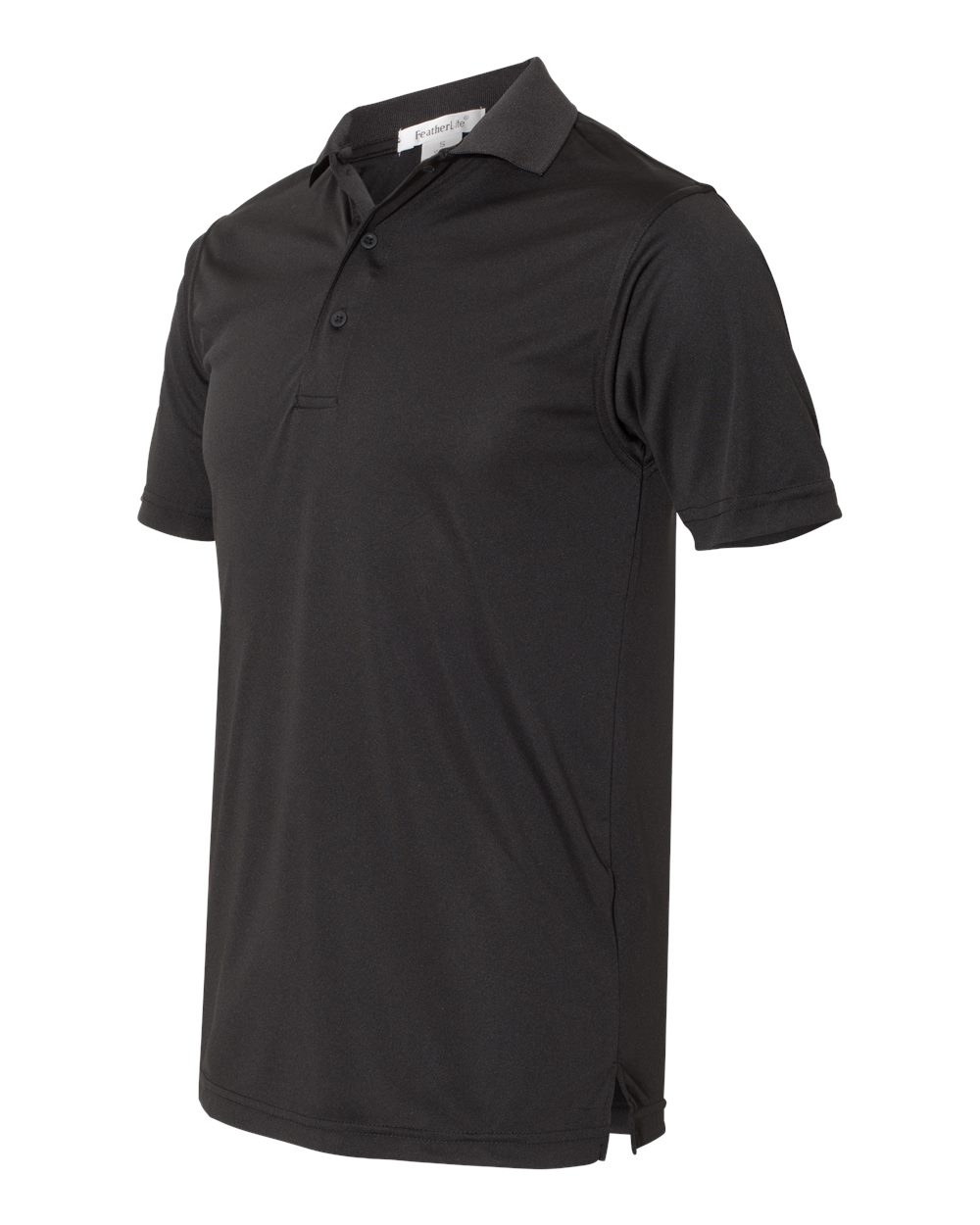 Feather Lite Value Polyester Sport Polo 0100 Black Jiffy