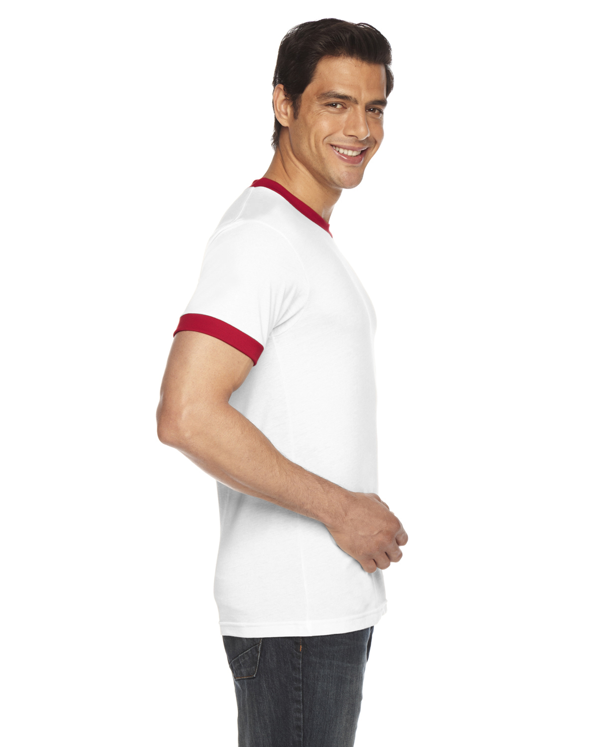 American Apparel BB410W White / Red