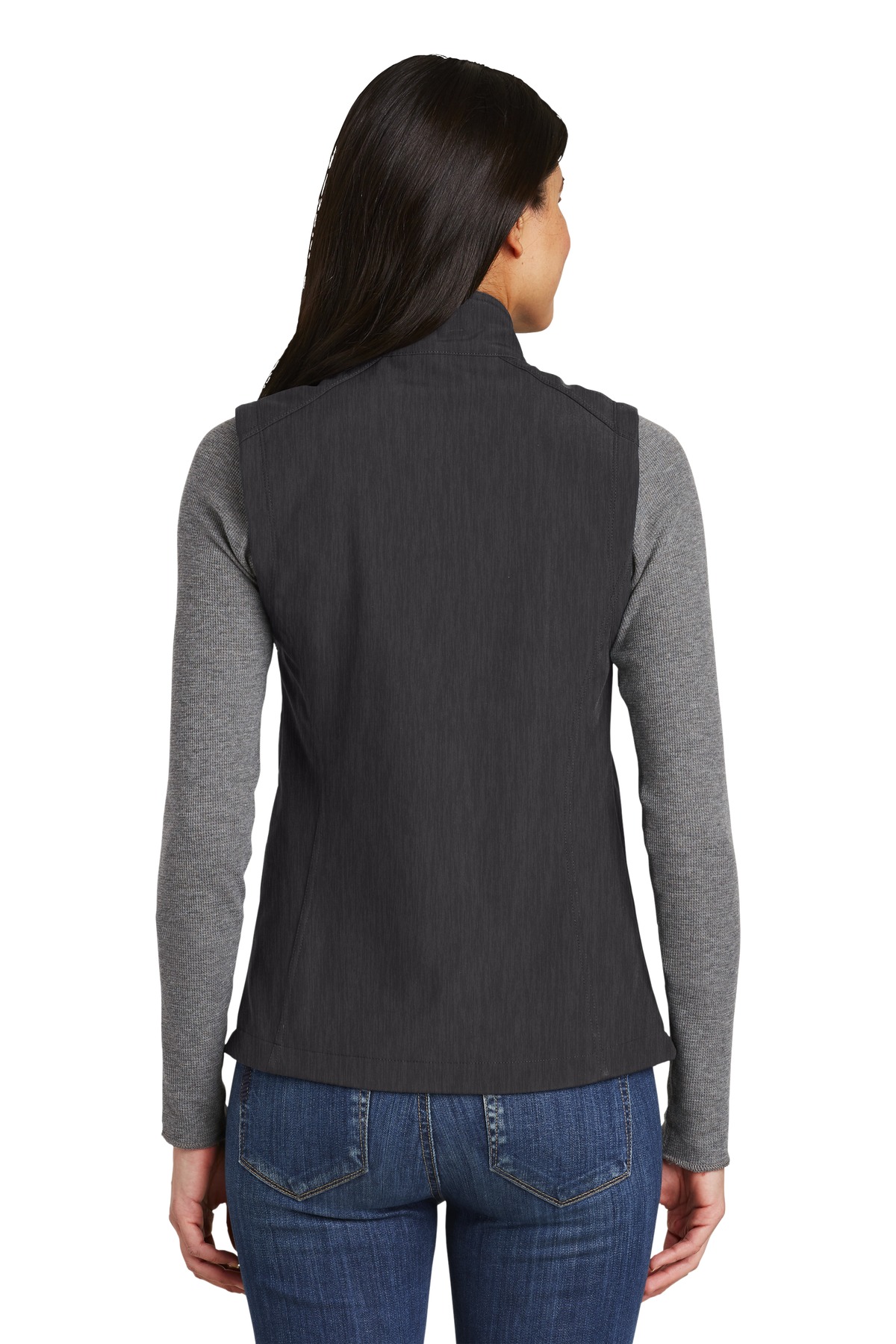 Port Authority L325 Black Charcoal Heather