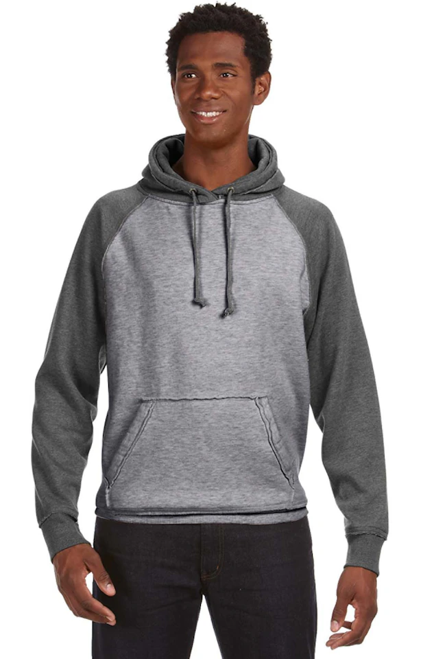 J America Unisex Vintage Heather Pullover Hoodie Ja8885 Smoke