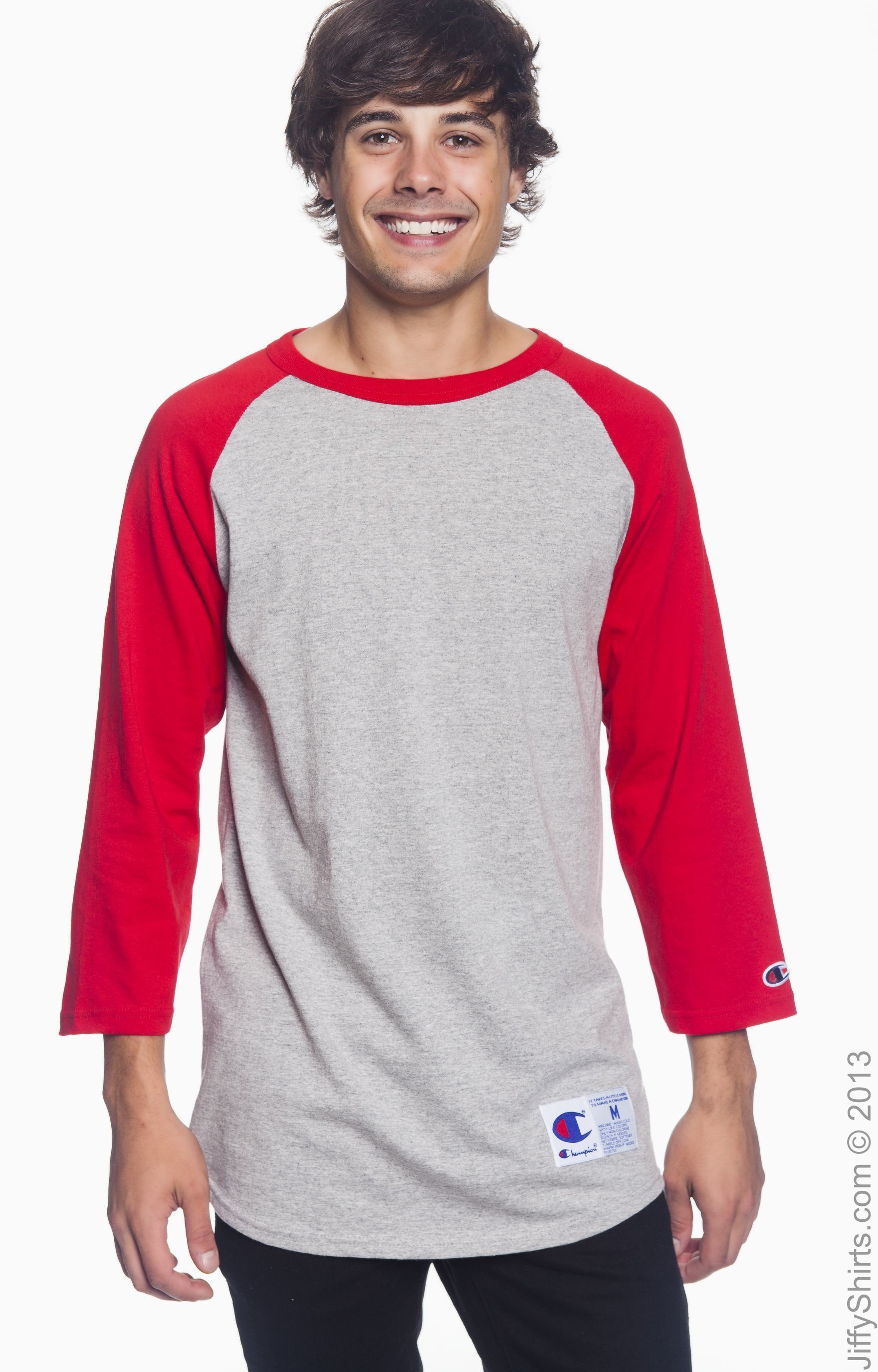 Champion T1397 Oxford / Scarlet
